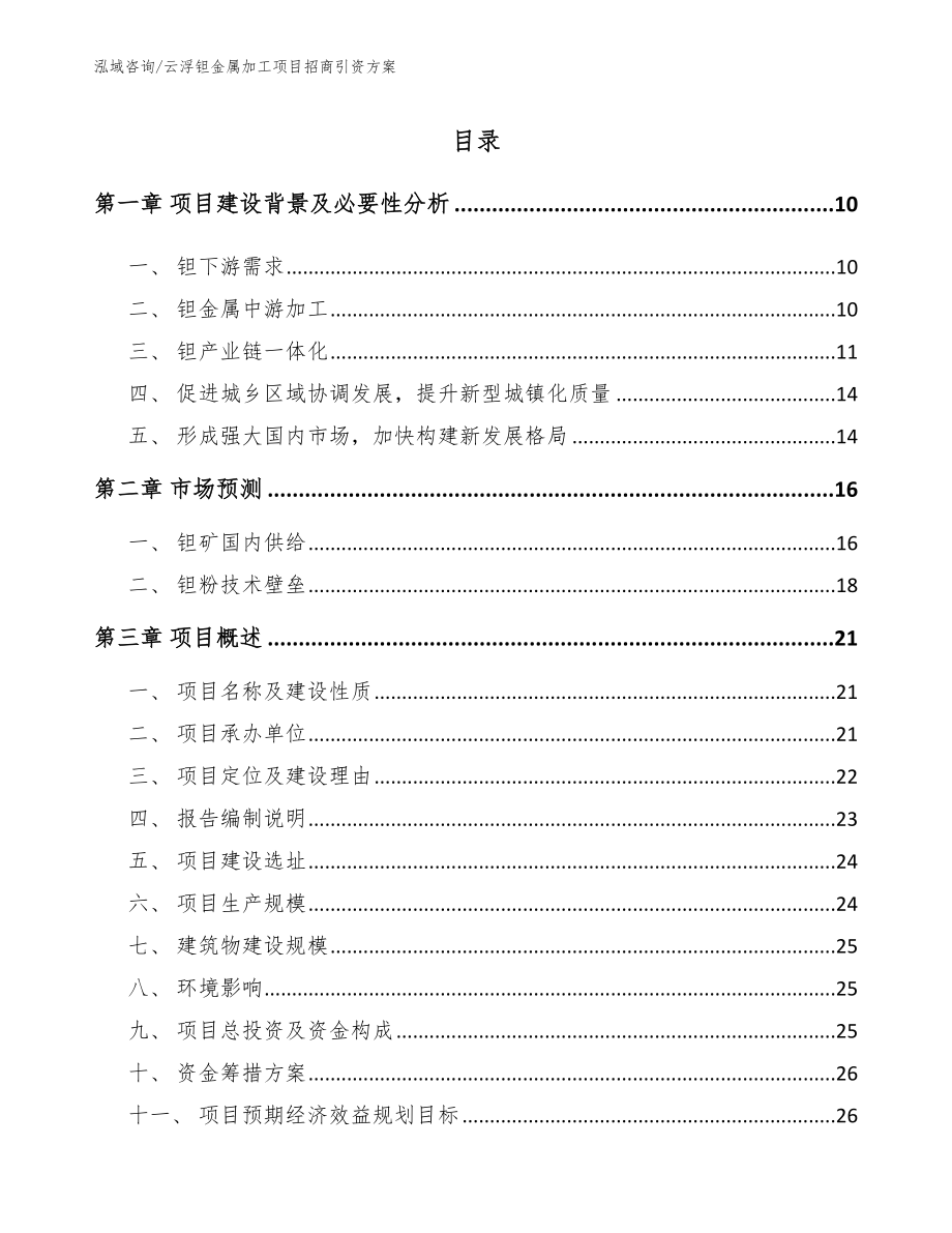 云浮钽金属加工项目招商引资方案（模板）_第2页