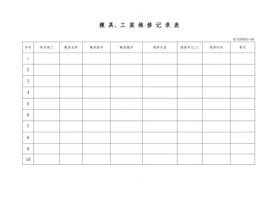 模具工装管理控制程序文件_第5页