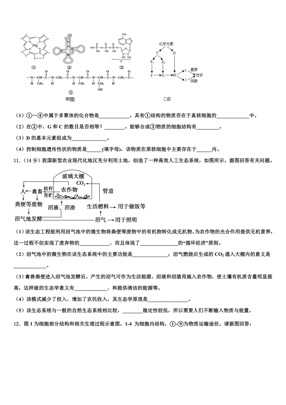 2023届广东省汕头市名校高三六校第一次联考生物试卷（含答案解析）.doc_第4页