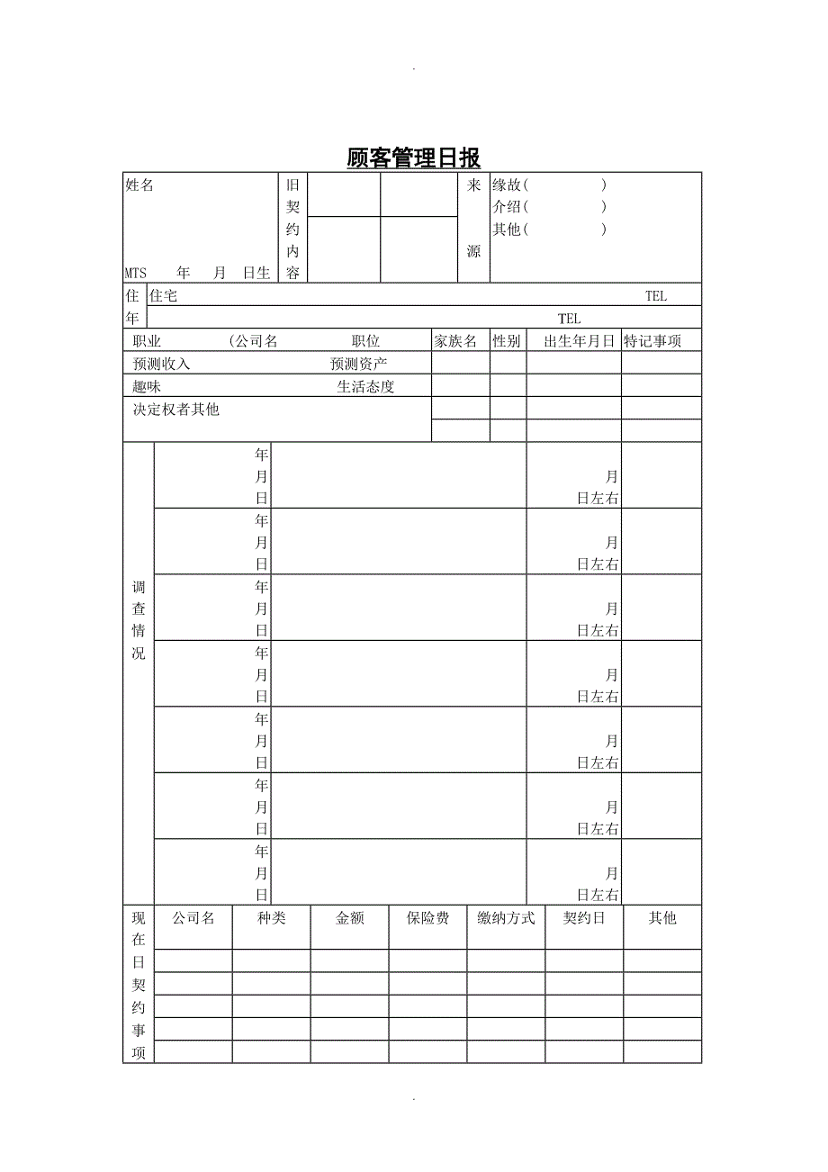 C031010-顾客管理日报_第1页