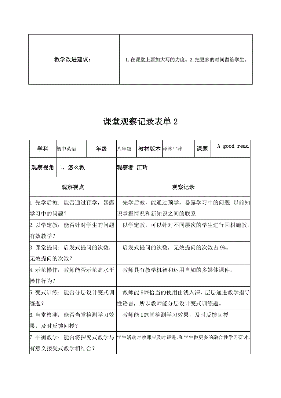 江玲【学员】课堂观察表单.doc_第2页