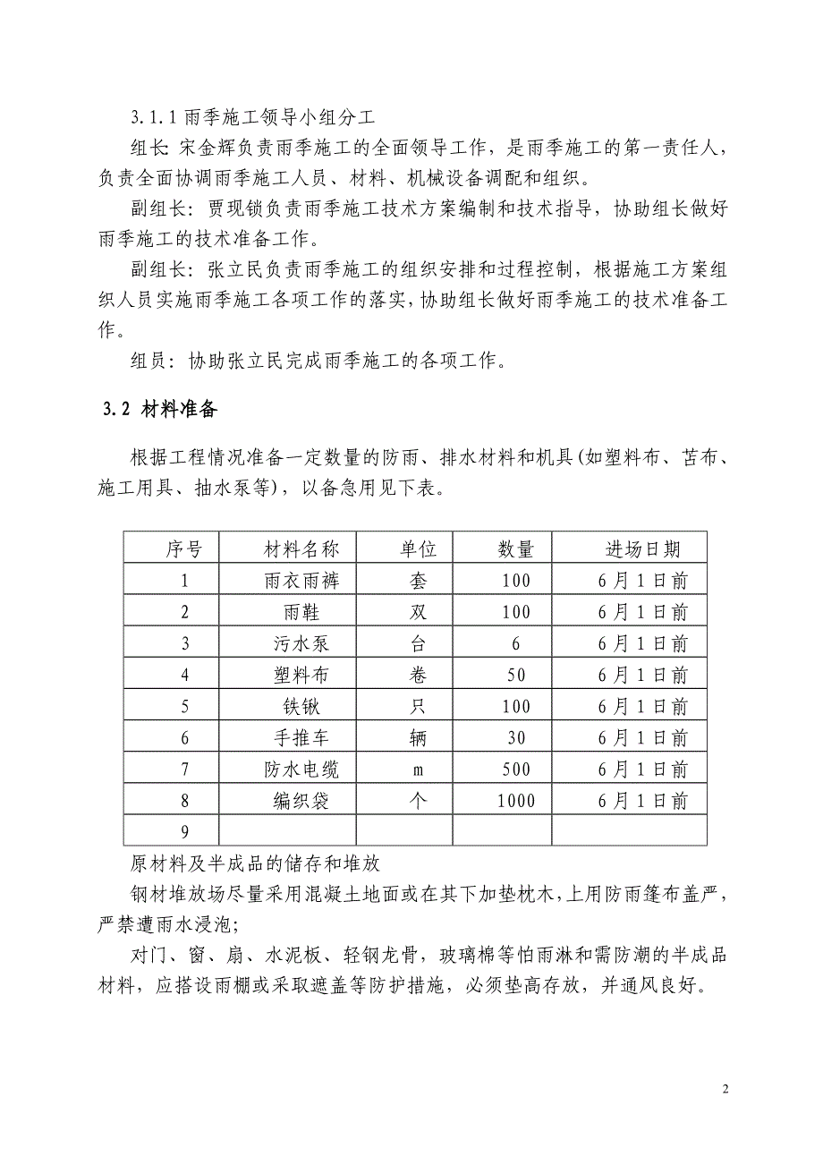 住宅楼工等四项工程雨季程施工方案--第二版.doc_第2页