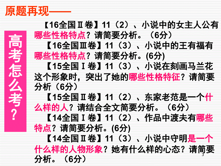 准确概括和分析小说人物形象课堂PPT_第3页