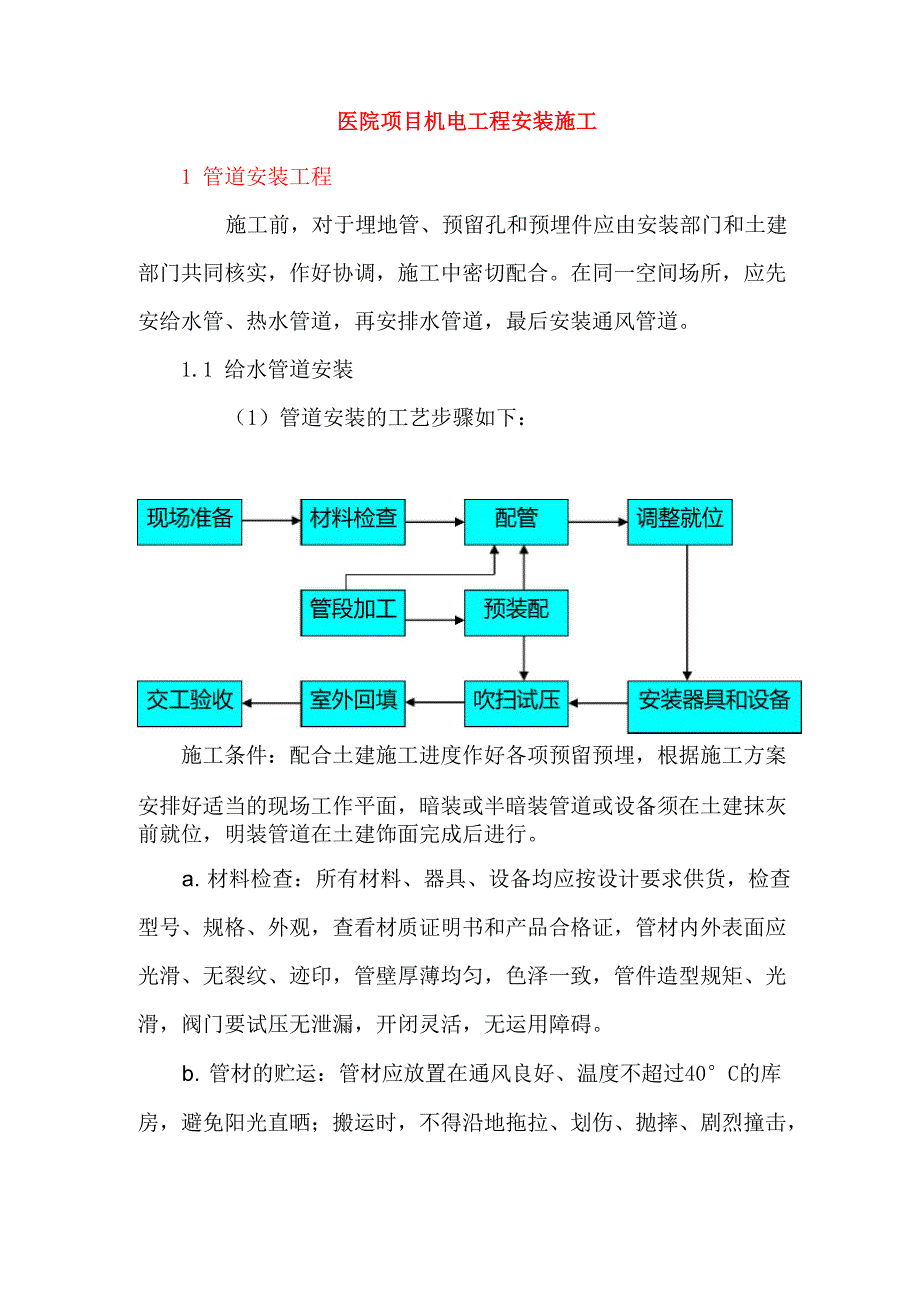 医院项目机电工程安装施工_第1页