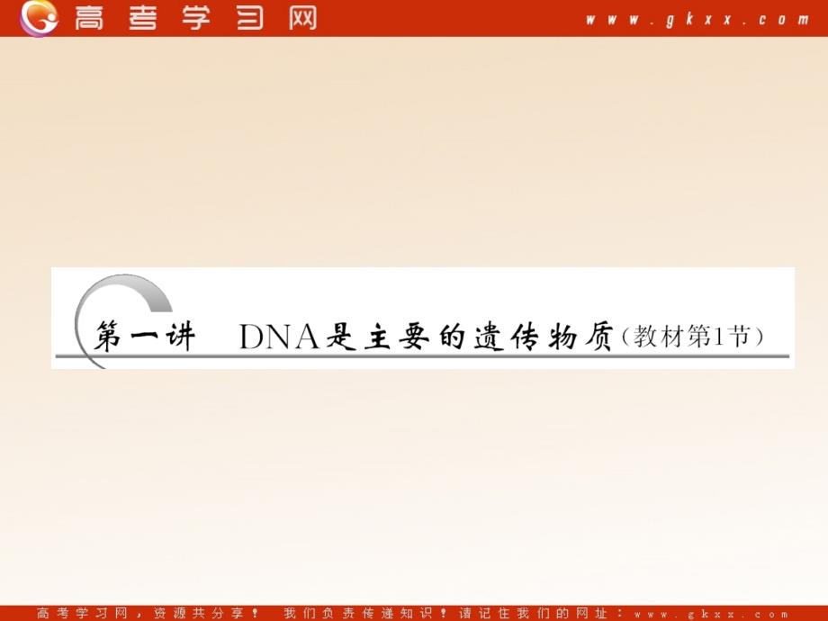 高考生物一轮复习课件：必修2 9.1DNA是主要的遗传物质（人教新课标）_第3页