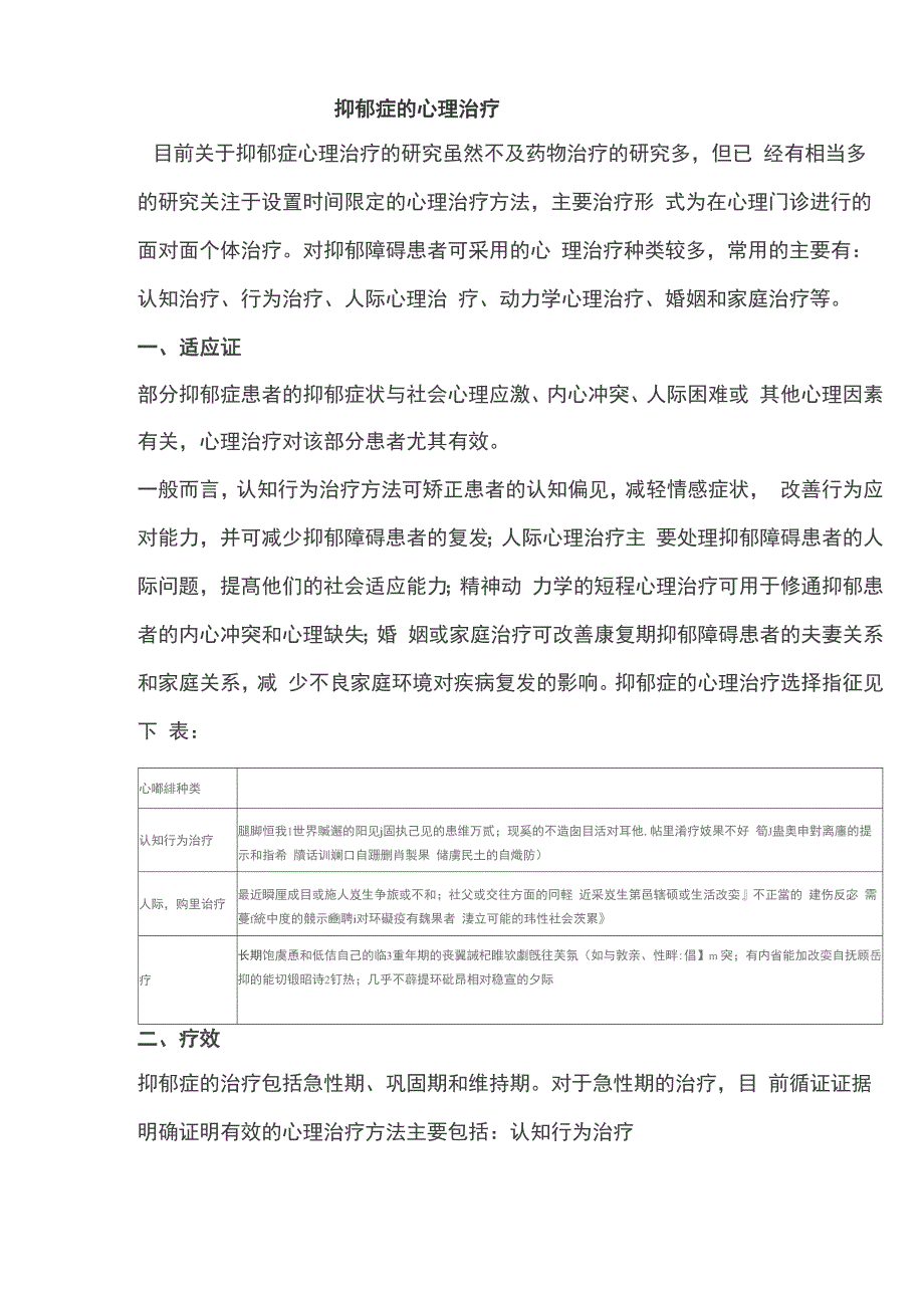 抑郁症的心理治疗_第1页