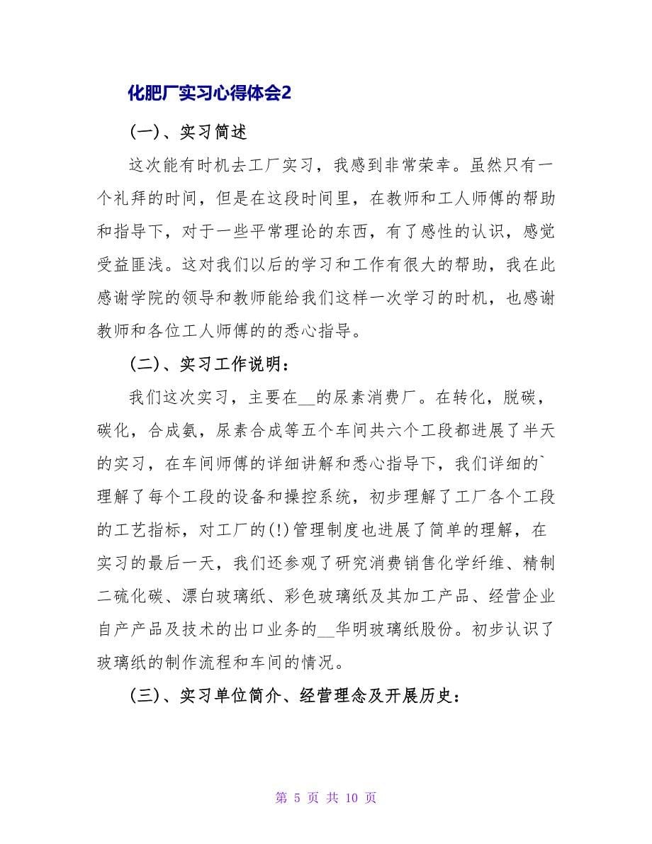 化肥厂实习心得体会.doc_第5页