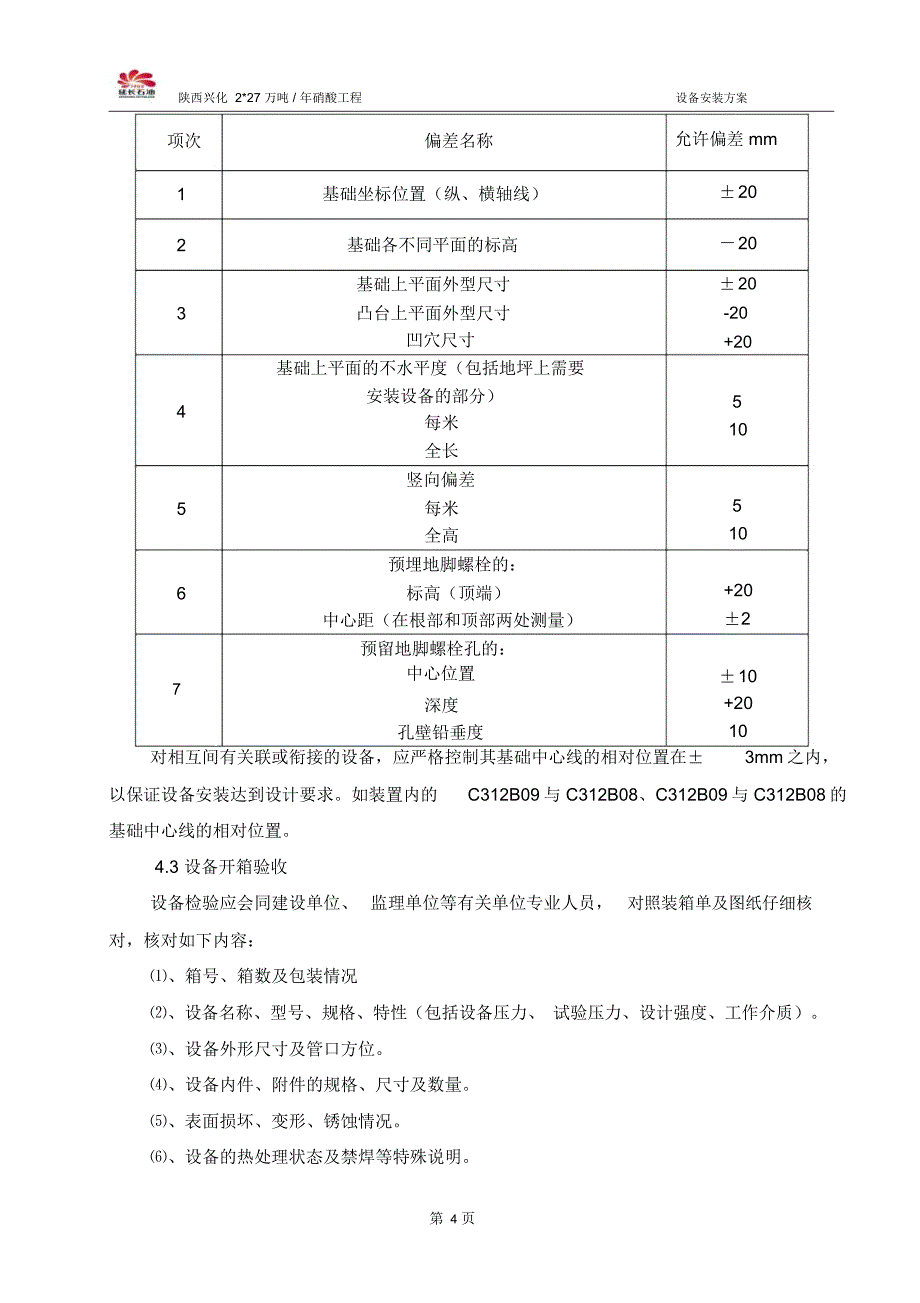 化工硝酸装置设备安装方案讲解_第4页