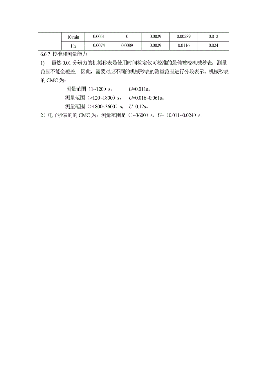 秒表测量误差测量不确定度的评估_第4页