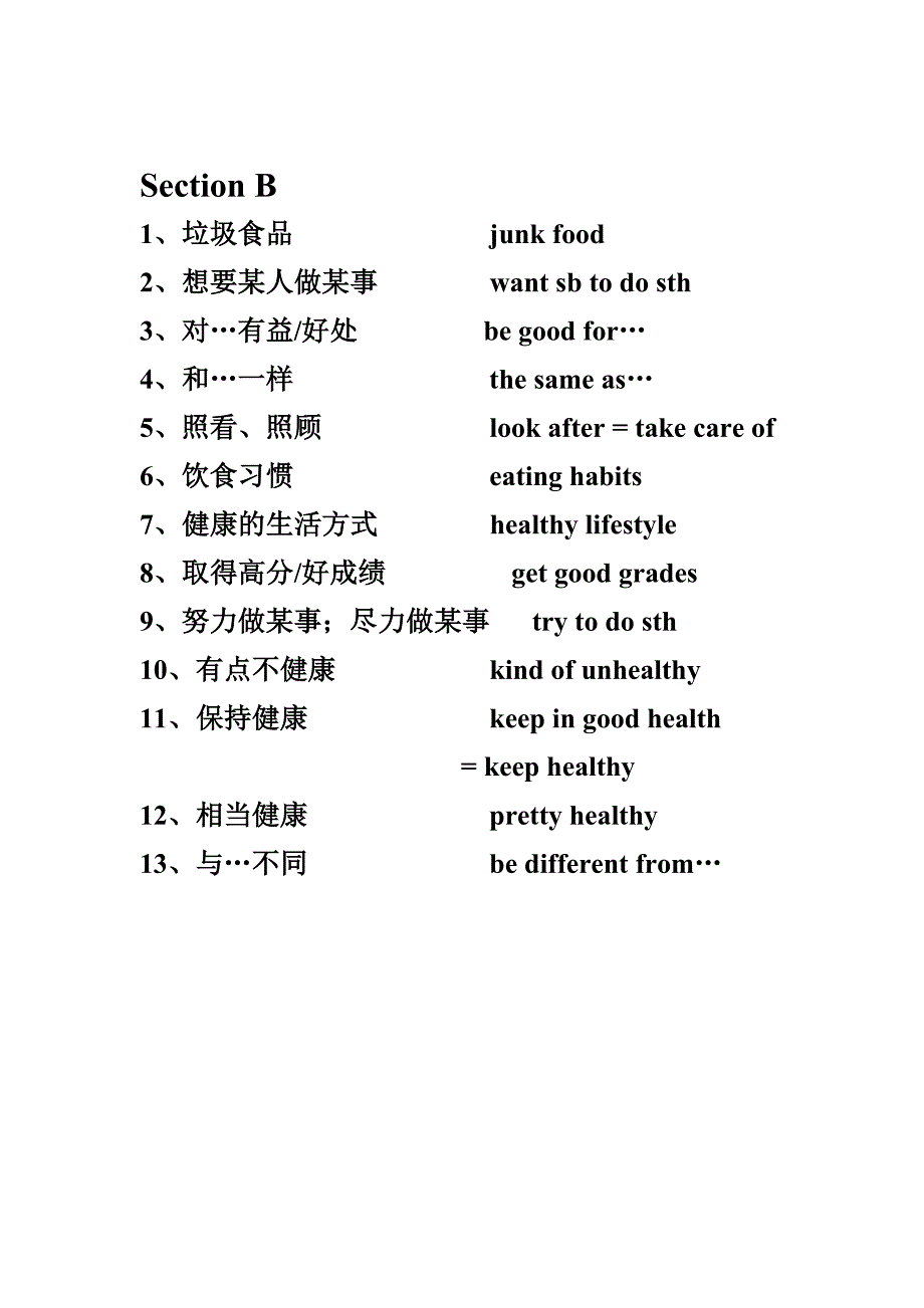 八年级(上册)词组_第2页