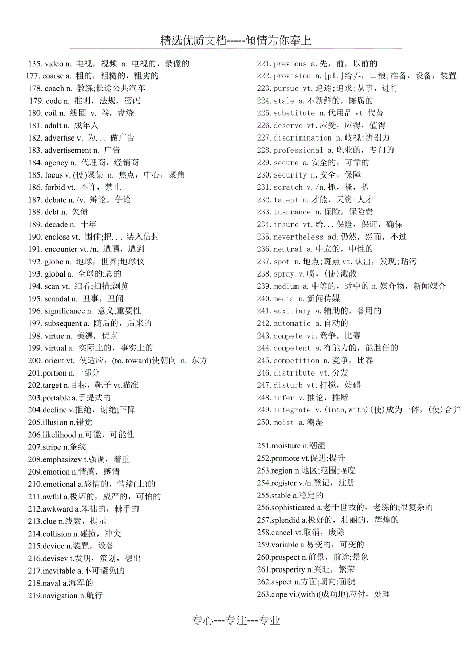 大学英语四级单词表(不含高中)_第3页