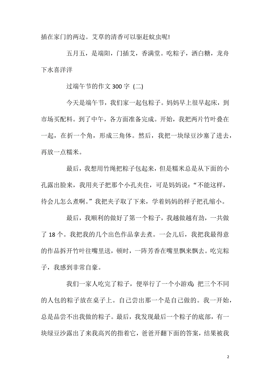 过端午节的作文300字五篇.doc_第2页