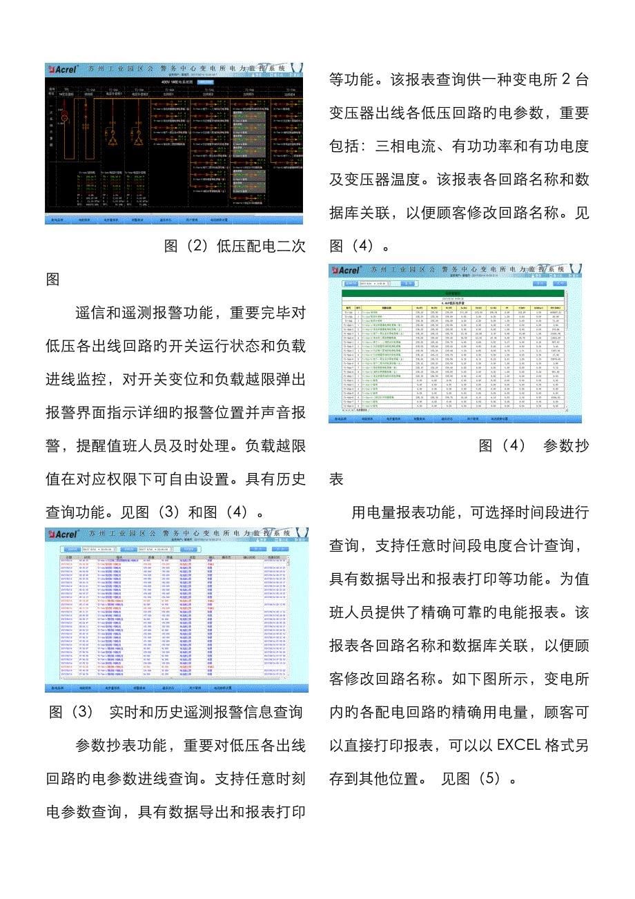 安科瑞变电所电力监控系统在苏州园区的应用_第5页