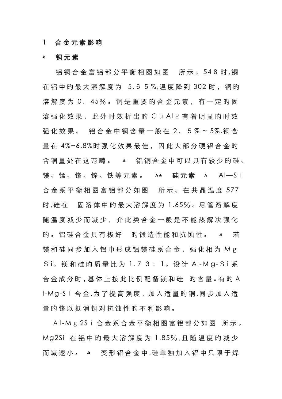 各元素对铝合金性能影响_第1页