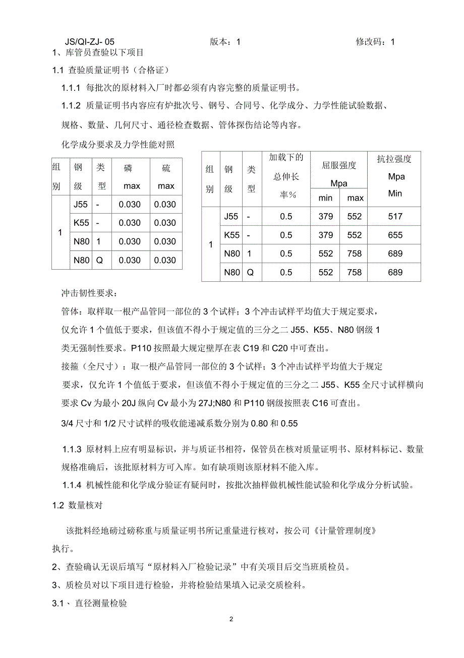 接箍及油套管原材料入厂检验_第3页