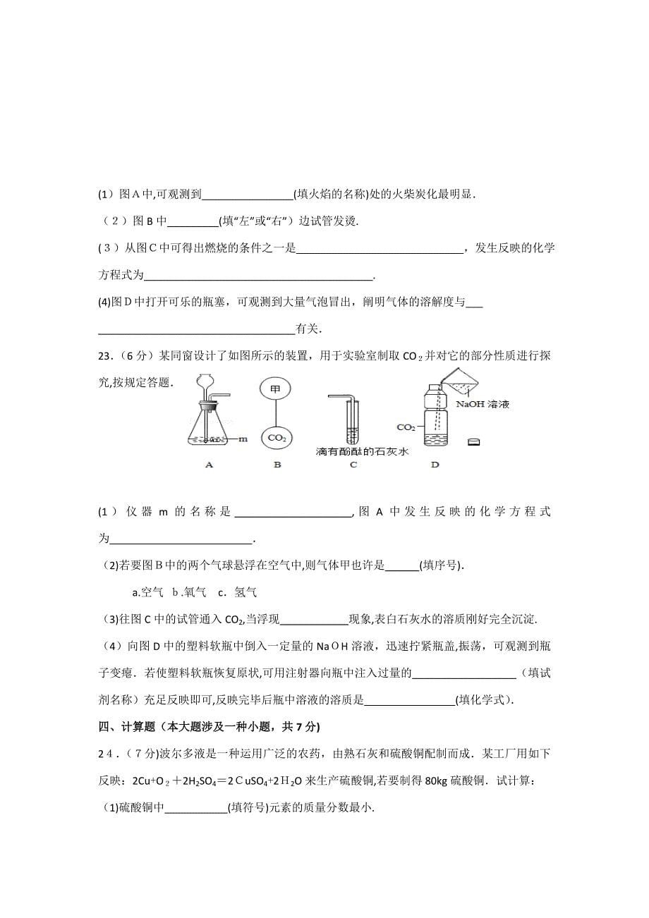 重庆市中考化学试卷(B卷含解析)_第5页