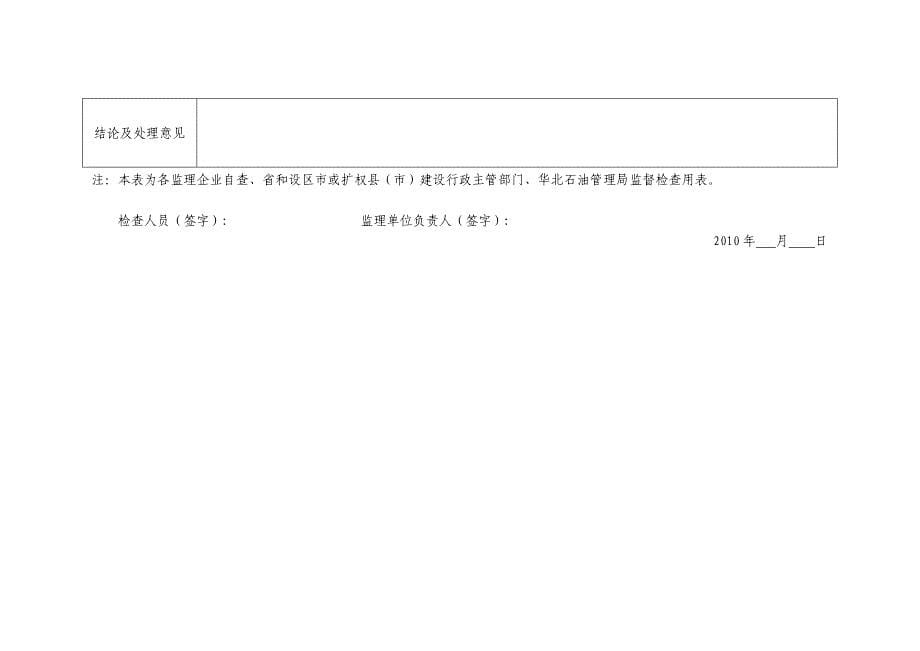 2010年全省工程监理企业及在监工程项目专项监督检查表.doc_第5页