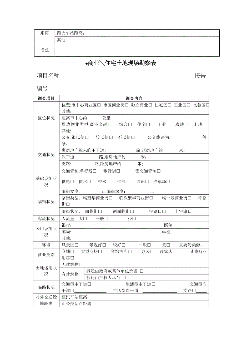 土地现场勘察表_第2页