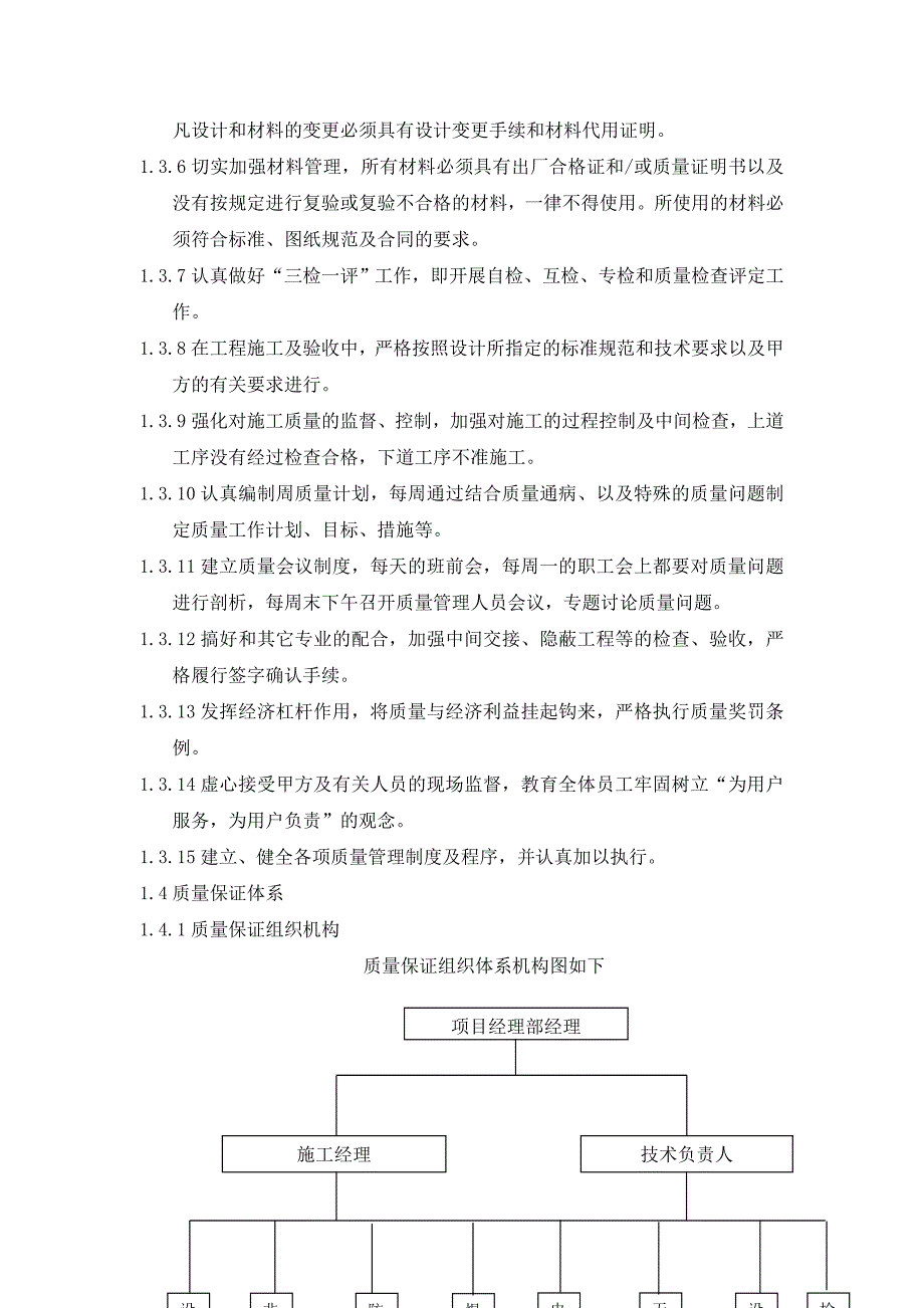 某工程质量保证体系及措施和HSE管理体系及措施.doc_第3页