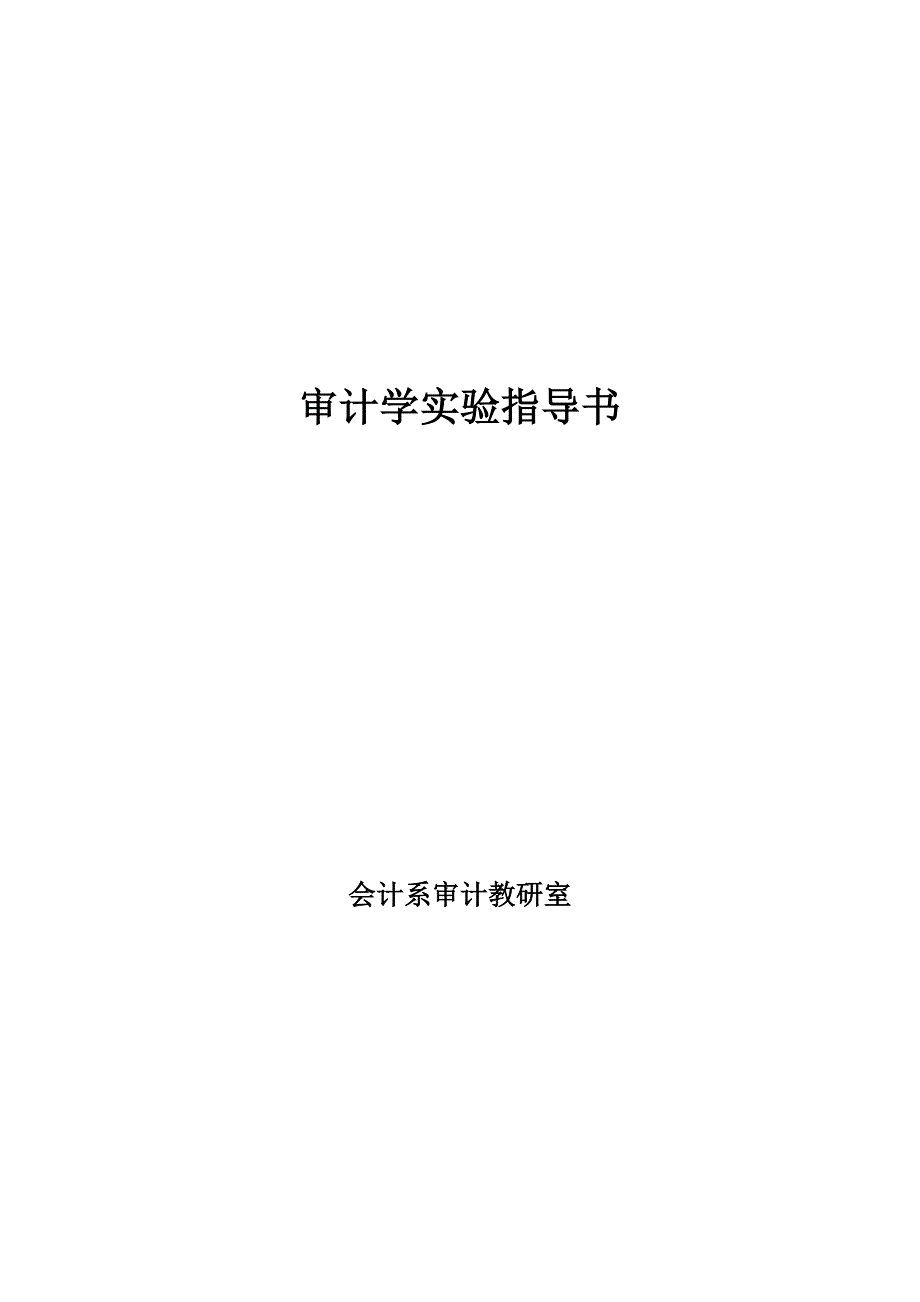 审计学实验指导书_第2页