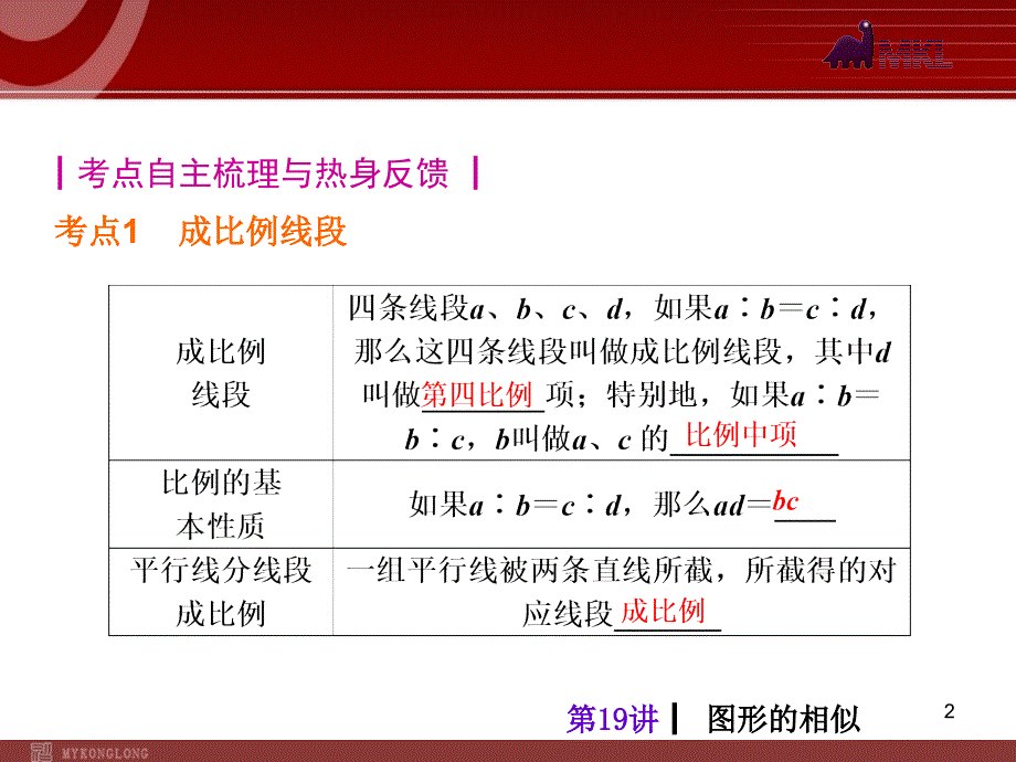 中考人教版数学考前热点冲刺指导第19讲图形的相似_第2页