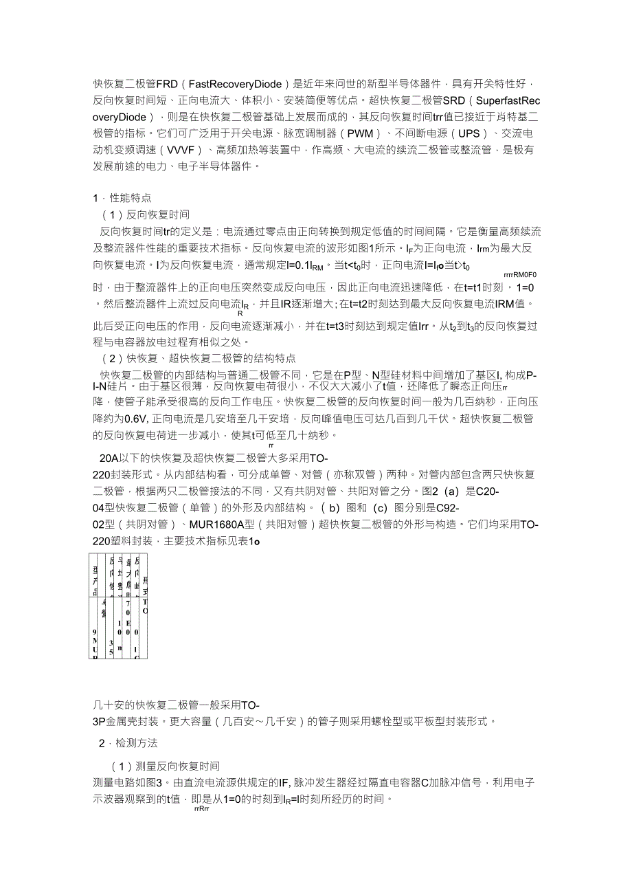 快恢复二极管(FRD)、超快恢复二极管(图文)_第1页