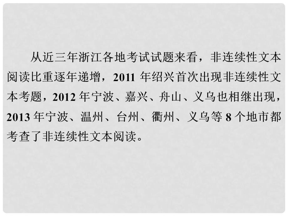 中考语文总复习 第三篇 现代文阅读 第二讲 非文学类作品阅读 专题三 非连续性文本阅读课件 新人教版_第4页