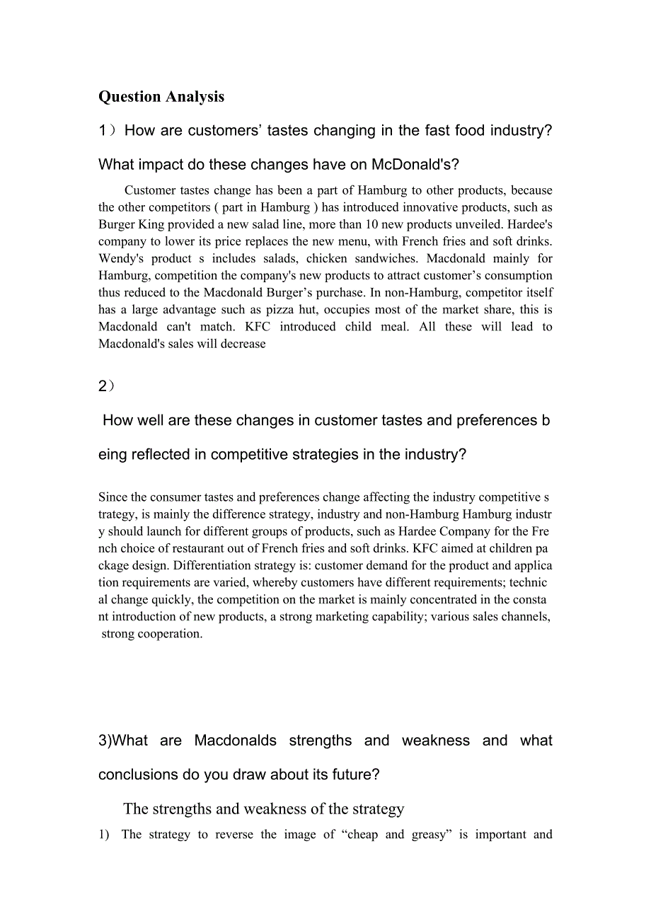 麦当劳与其竞争者肯德基汉堡王赛百味必胜客战略分析前景发展_第4页