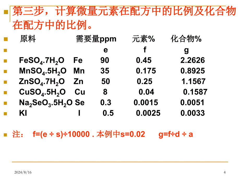 浓缩料、预混料计算分解上课讲义_第4页