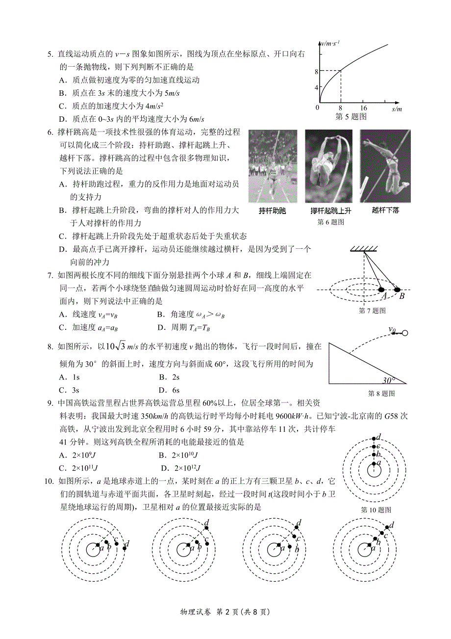 宁波市2018年新高考选考适应性考试物理试卷.docx_第2页