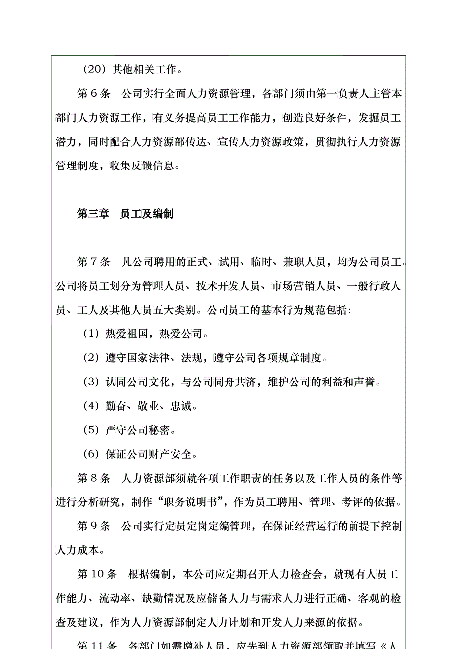 人力资源管理制度范本_第4页