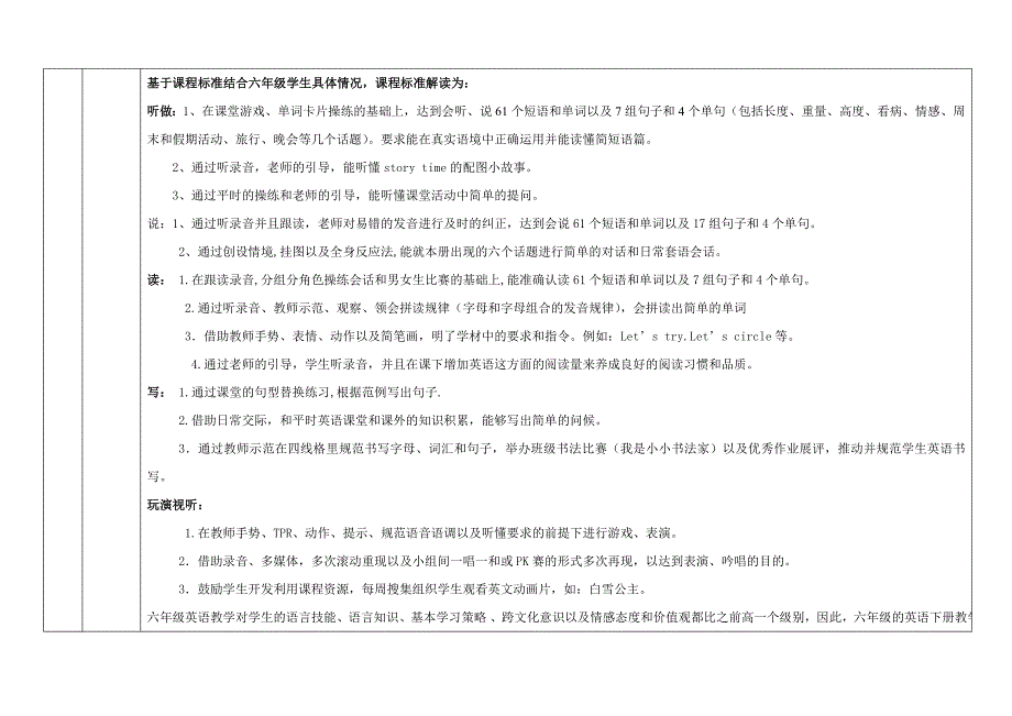 小学英语六级下册课程纲要_第3页