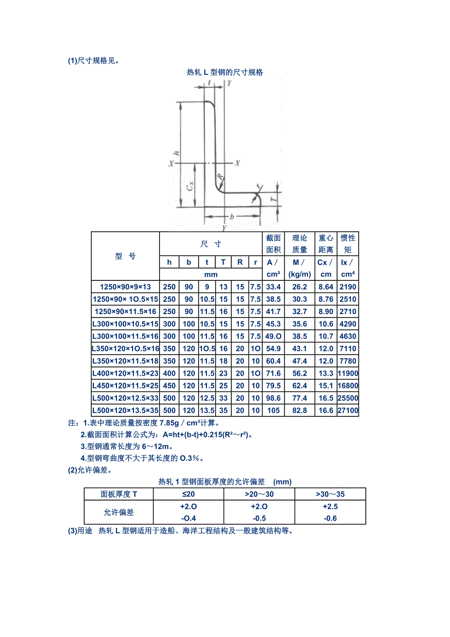 L型钢 规格尺寸截面_第3页