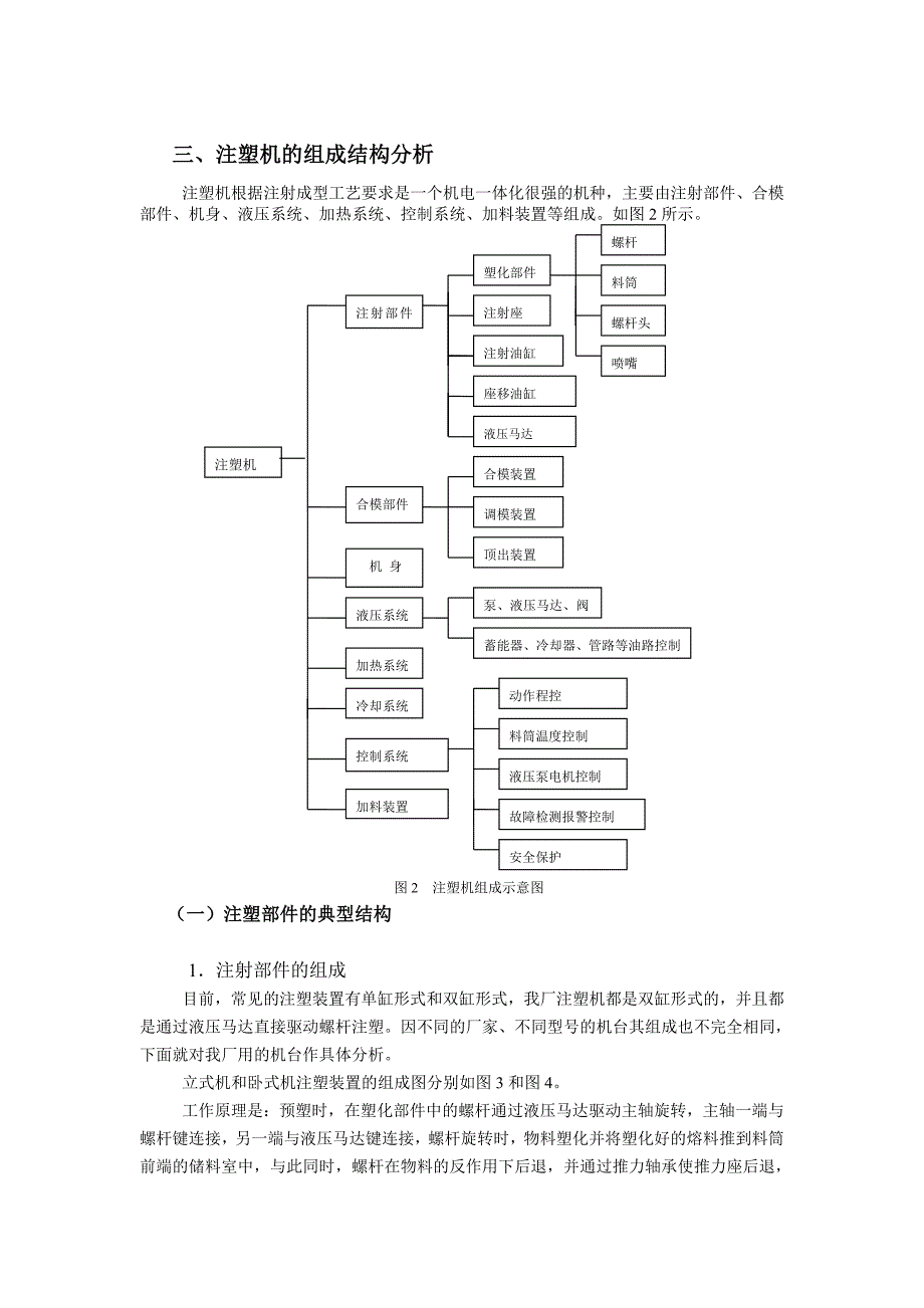 （一）注塑机结构分析及其工作原理_第2页