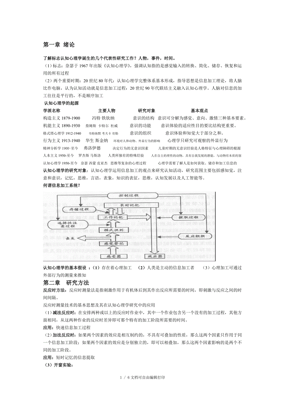 认知心理学复习资料_第1页