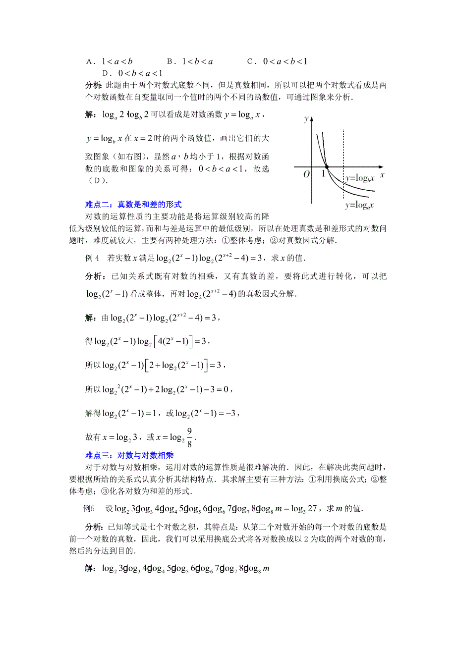 高考数学复习点拨 剖析对数函数中的三大难点_第2页