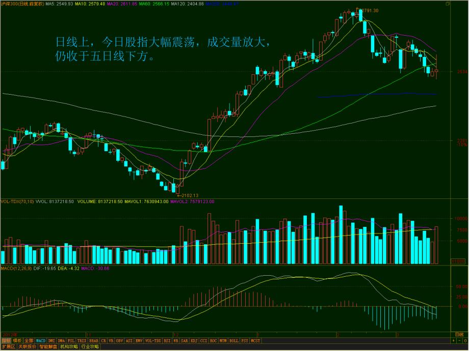 日线上今日股指大幅震荡成交量放大仍收于五日线下方_第2页