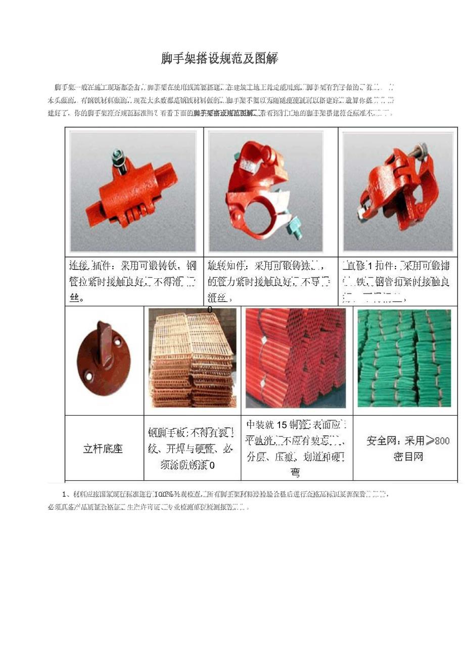 脚手架搭设规范与图解_第1页