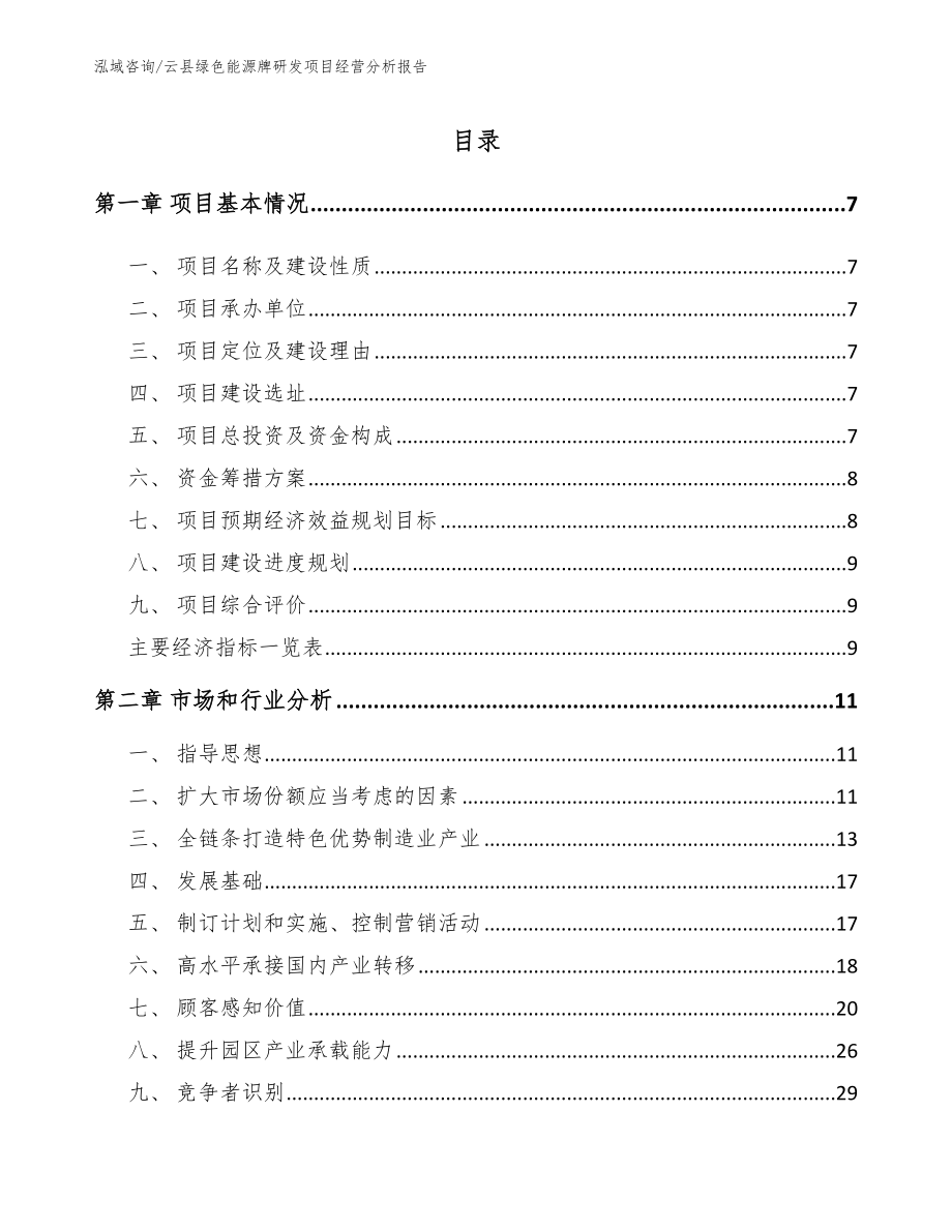 云县绿色能源牌研发项目经营分析报告【模板范本】_第2页