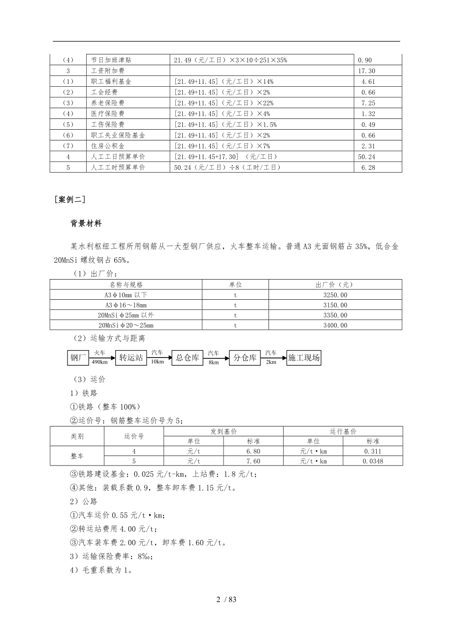 水利工程造价考试案例分析报告_第2页