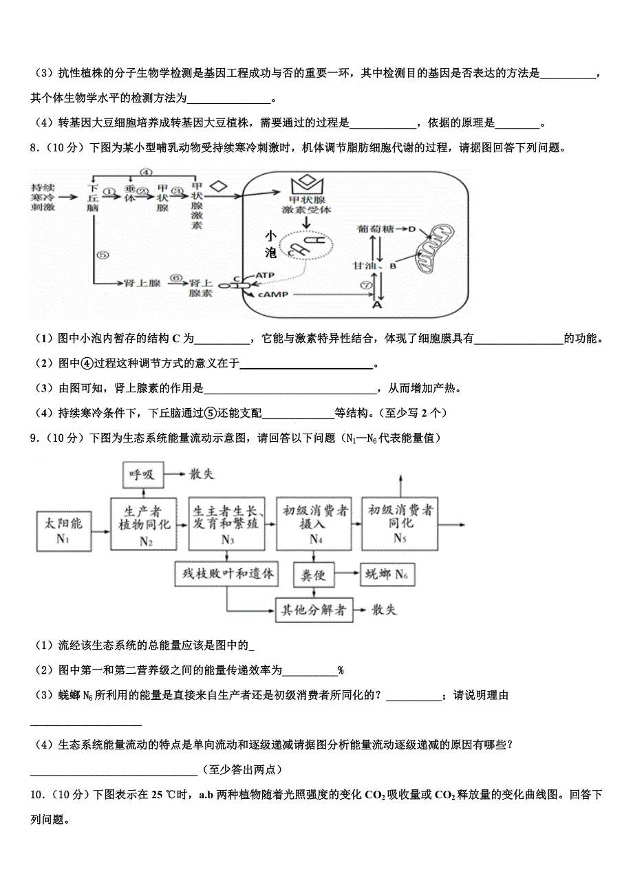 2022学年山东省文登一中高二生物第二学期期末复习检测模拟试题(含解析).doc_第3页