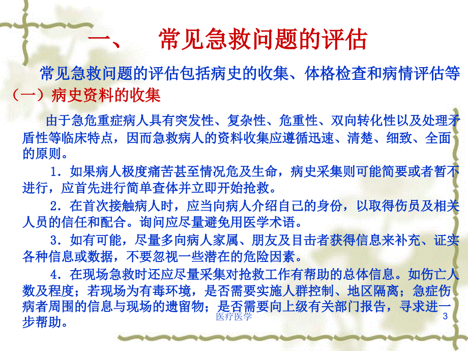 急救问题的紧急评估与处理业内特制_第3页