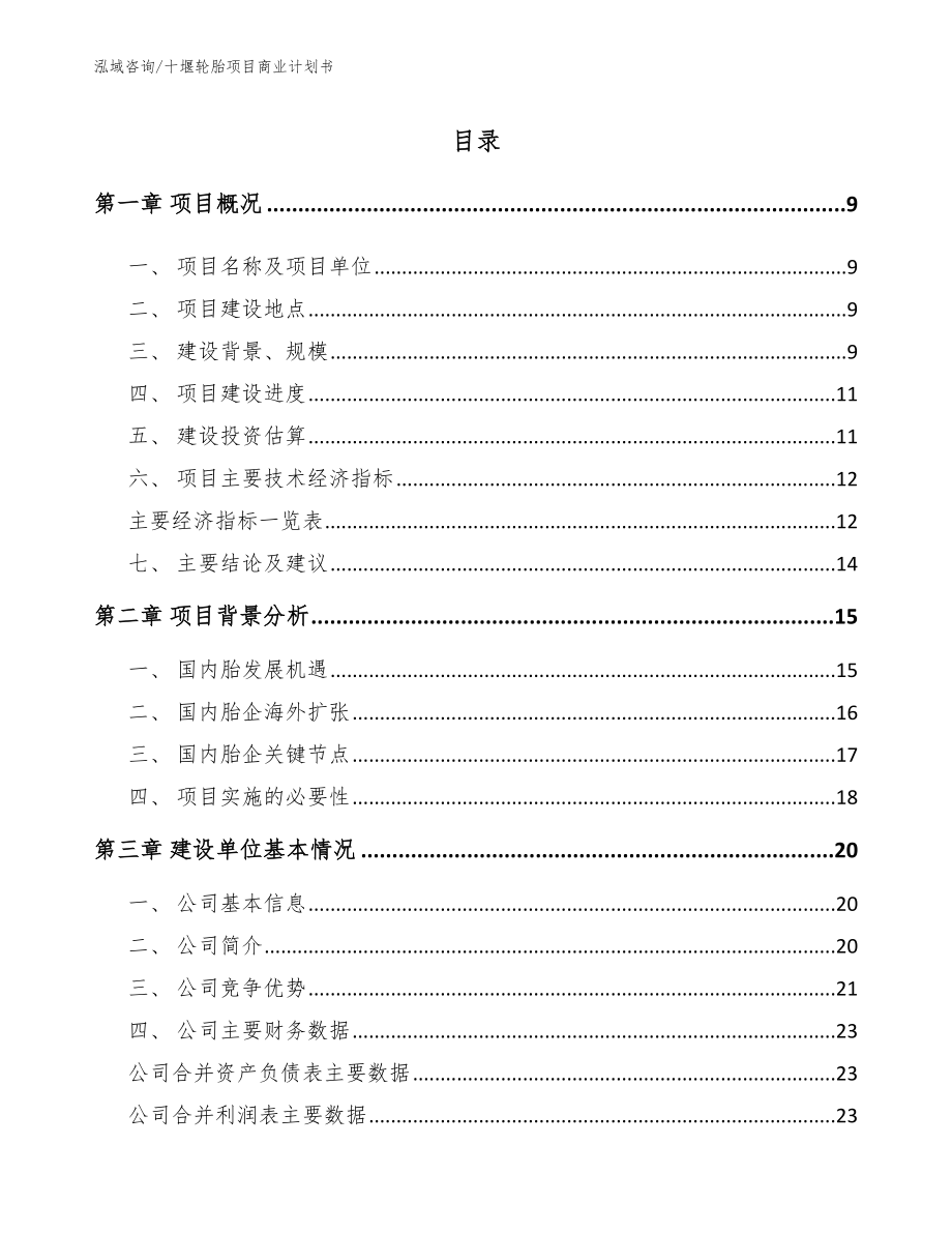 十堰轮胎项目商业计划书范文参考_第2页