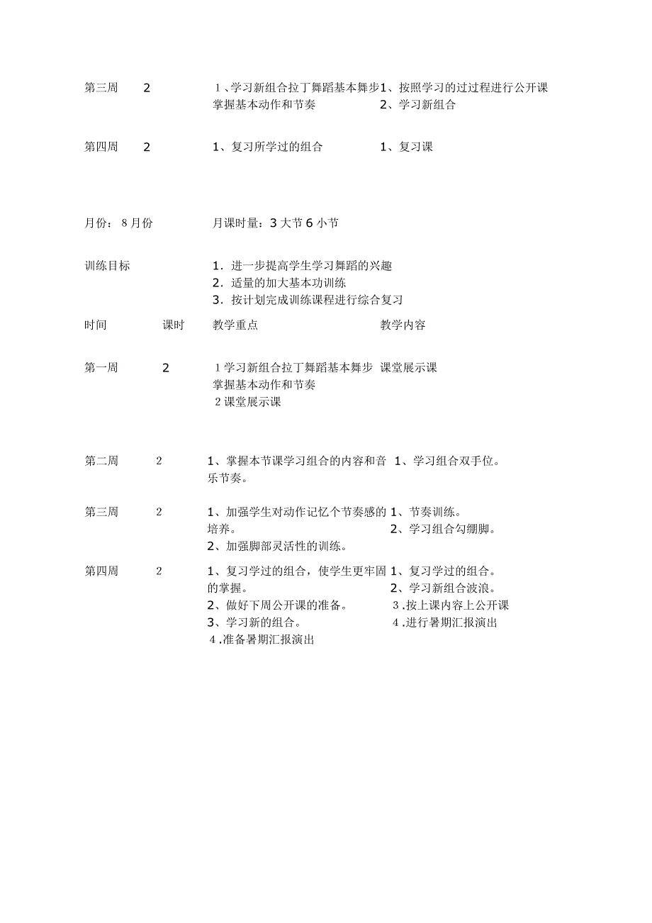 青少年活动中心舞蹈班教学计1)_第3页