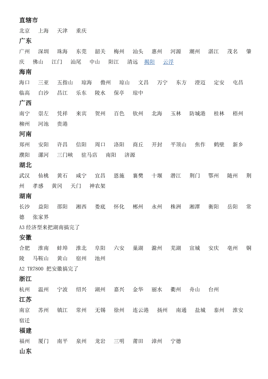 全国城市明细.doc_第1页
