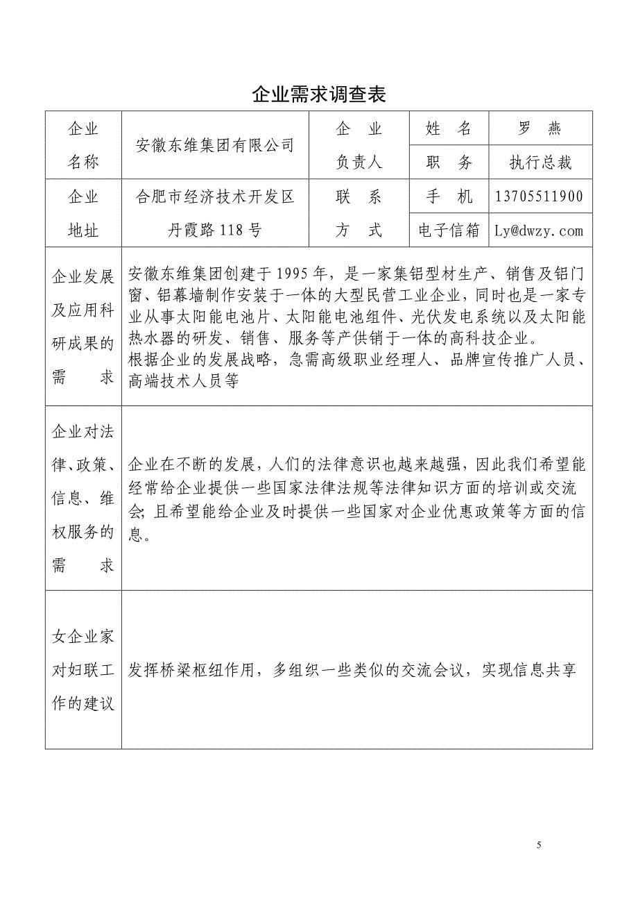 企业需求调查表企业_第5页