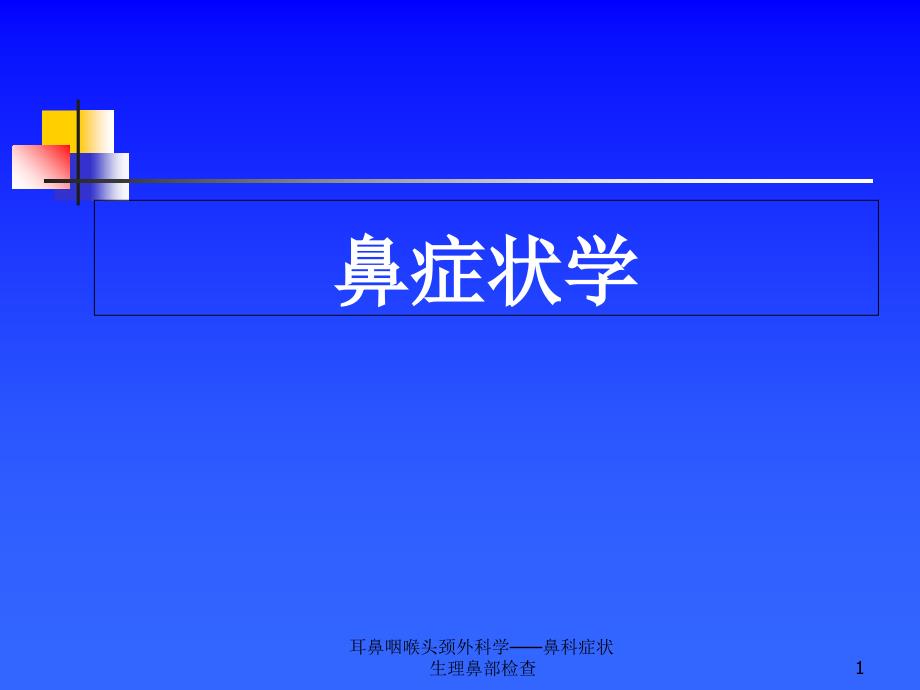 耳鼻咽喉头颈外科学鼻科症状生理鼻部检查课件_第1页