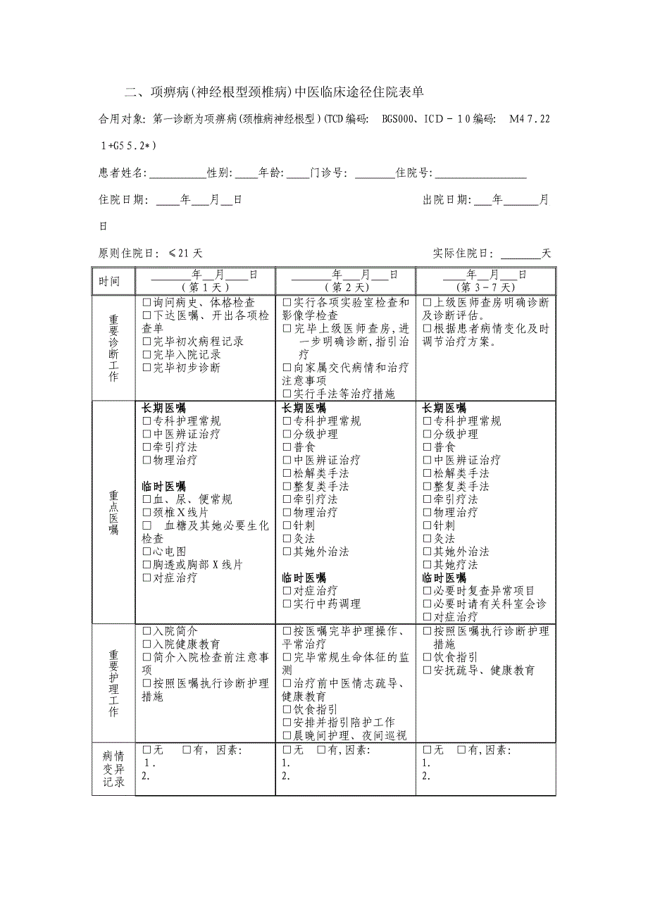 神经根型颈椎病中医临床路径_第4页