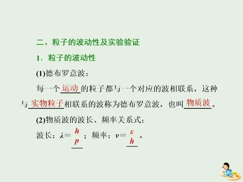 山东省专用高中物理第十七章波粒二象性第3节粒子的波动性课件新人教版选修3_第5页