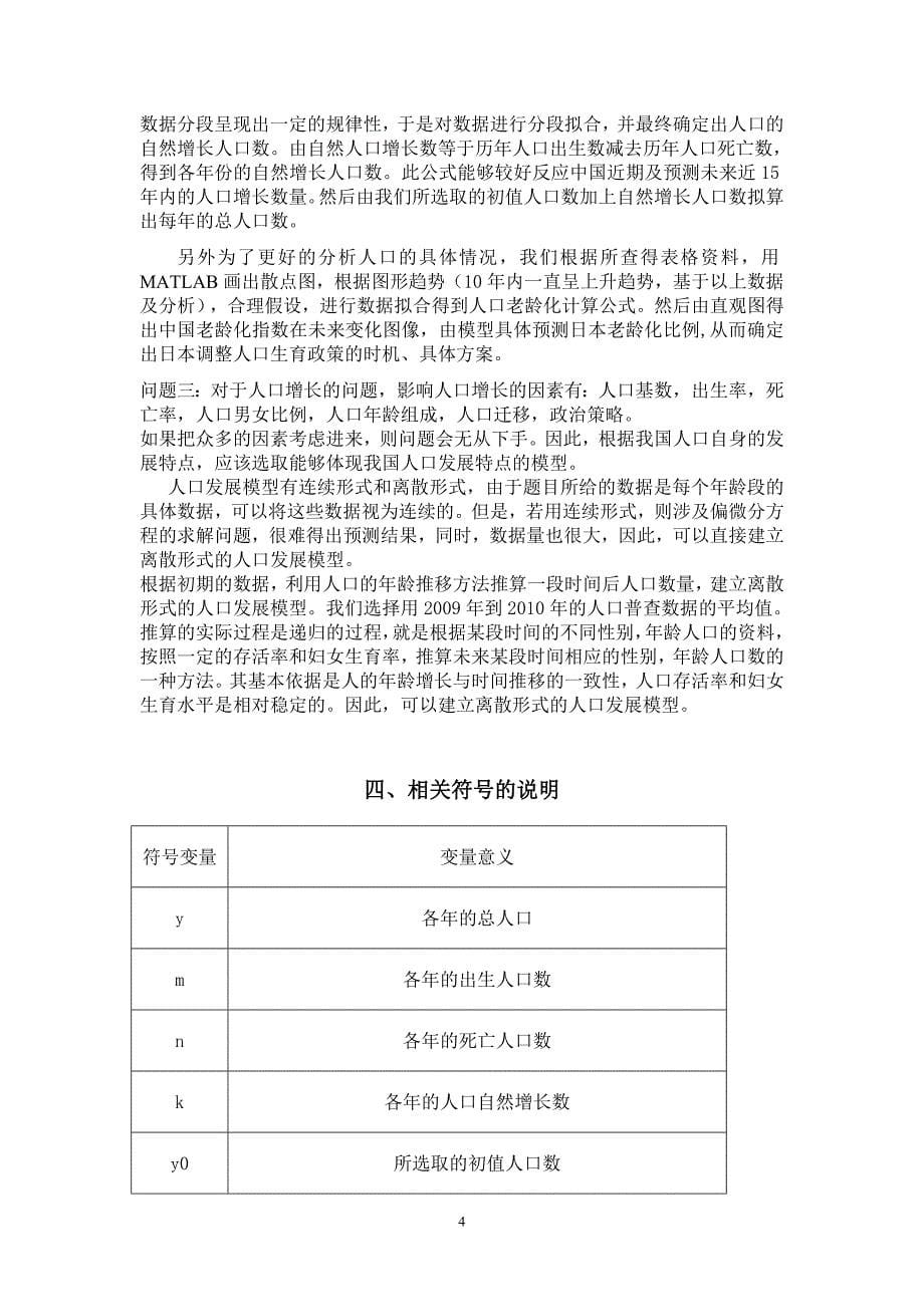 人口问题分析数学建模论文_第5页